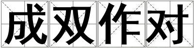 成雙作對