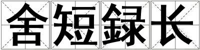 舍短録長
