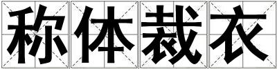 稱體裁衣