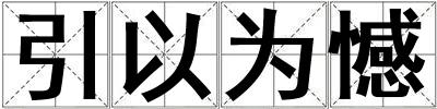 引以為憾