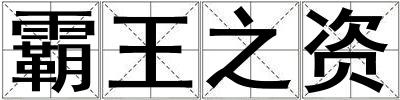 霸王之資