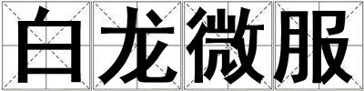 白龍微服