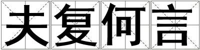 夫復何言